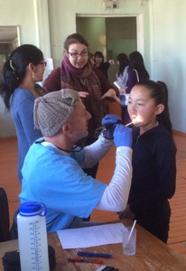  Dr. Jon doing examinations in Mongolia with Pediatric Dentist from Fort Lee and Westwood, NJ